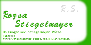 rozsa stiegelmayer business card