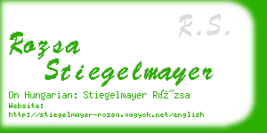 rozsa stiegelmayer business card